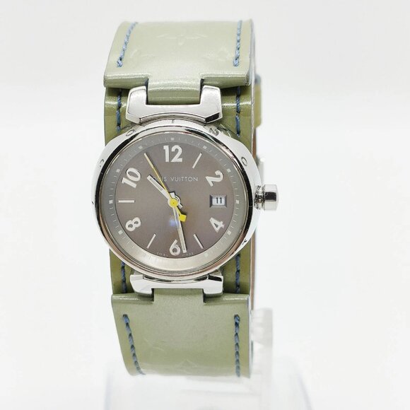 Louis Vuitton Watch 26mm Women's Black X Greens 700-070825 - Picture 1 of 9